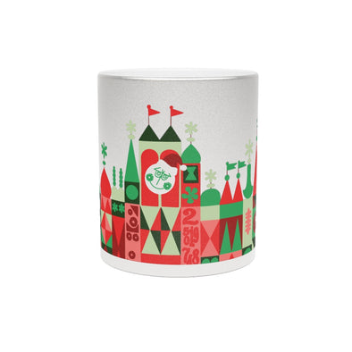 Small World Christmas Metallic Mug (Silver)